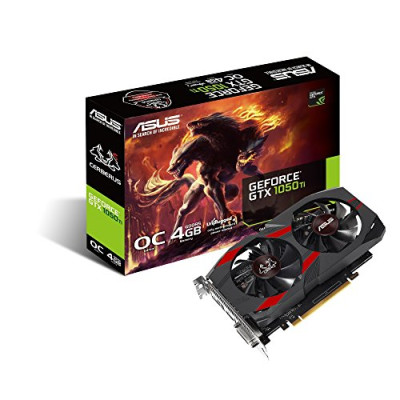 ASUS CERBERUS-GTX1050TI-O4G – Tarjeta Gráfica (GeForce GTX 1050 Ti, 4GB, GDDR5, 128 bit, 7680 x 4320 Pixeles, PCI Express 3.0, 1480 MHz), GeForce 9800 GTX , 1480 MHz