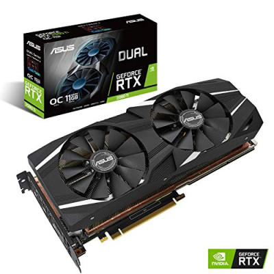 ASUS Dual-RTX2080TI-O11G – Tarjeta gráfica (GeForce RTX 2080 Ti, 11 GB, GDDR6, 352 bit, 7680 x 4320 Pixeles, PCI Express 3.0)
