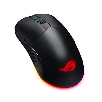 ASUS ROG Pugio II – Ratón de Gaming inalámbrico (Diseño ambidiestro y Ligero, Sensor óptico de 16.000 dpi, 7 Botones programables, Botones Laterales configurables, Control dpi, Aura Sync)