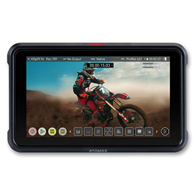 Atomos Ninja V videograbador Digital Negro – Capturadora de Video Digital (Negro, 4096 x 2160 Pixeles, 12 Canales, 16:9, 2,5 h, 16.8 V)
