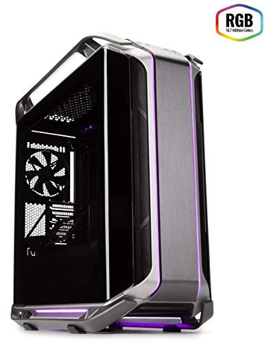 Cooler Master COSMOS C700M – Caja de Ordenador ARGB en Aluminio con Doble Panel Lateral en Vidrio Templado Curvado con Apertura a Puerta, Marco Ultra Modular y Espacio Hardware Excepcional-Full Tower