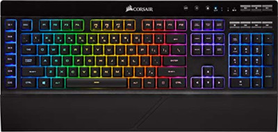 Corsair K57 RGB Wireless – Teclado Para Juegos, Dinámica Retroiluminación RGB, Silenciosas y Sensibles, Hasta las 175 horas de batería con inferior a 1 ms Tecnología Slipstream Wireless, Negro