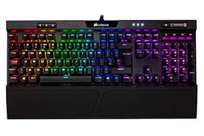 Corsair K70 RGB MK.2 – Teclado Mecánico, USB, Alámbrico, Tamaño Único, Cherry MX Red (Suave y rápido)