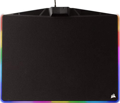 Corsair MM800 RGB – Alfombrilla de ratón para juego 15 zonas RGB, superficie paño, tela, Tamaño Medio, Negro