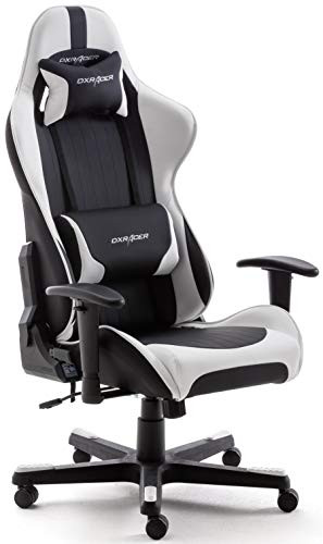 DX Racer 6 62506SW5 – Silla gaming, color negro/blanco, 78 x 52 x 124-134 cm