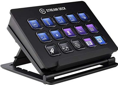 Elgato Stream Deck – Controlador para contenido en directo, 15 teclas LCD personalizables, soporte ajustable, Windows 10 y macOS 10.13 o posterior, Negro