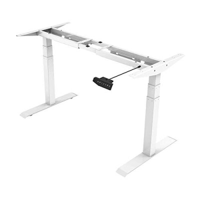 FLEXISPOT E6B – Marco de Escritorio de pie con Altura Ajustable eléctrica con Sistema anticolisió, Escritorio de pie de Acero sólido con tecla de Memoria automática Inteligente (Negro)