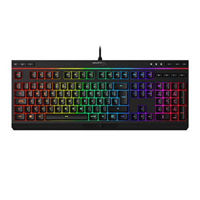 HyperX Alloy Core RGB – Teclado de membrana para videojuegos – Silencioso y Receptivo – Plug & Play – Teclas Retroiluminadas RGB de 5 Zonas – Controles Multimedia Especializados