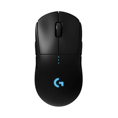 Logitech G PRO – Ratón Gaming Inalámbrico, Sensor HERO 16K, 16,000 DPI, RGB, Peso Reducido, 4 hasta 8 Botones Programables, Batería Larga Duración, Memoria Integrada, PC/Mac – Negro