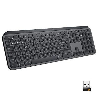 Logitech MX – Keys Advanced Teclado Inalámbrico, Disposición QWERTY UK, Negro