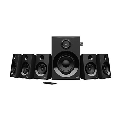 Logitech Z607 5.1 –  Sistema de Altavoces Buetooth con Sonido Surround 5.1, 160W de Pico, Graves Potentes, Entradas de 3.5 mm/RCA, USB, Tarjeta SD, Mando, Enchufe EU, PC/TV/Smartphone/Tablet