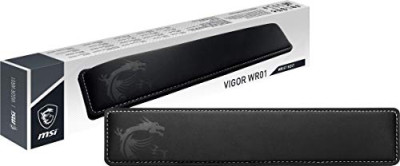 MSI Vigor WR01 Wrist Rest – Reposamuñecas para Teclado (Espuma visco elástica, Superficie de Licra, ergonómico y Antibacteriano, Base Antideslizante, largas sesiones de Juego)