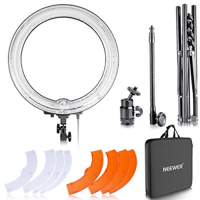 Neewer Kit cámara Photo Studio 18' – Exterior 14' Interior 600W 5500K Anillo Regulable Fluorescente de luz de Flash para el Retrato, la fotografía de Moda y grabación de vídeo