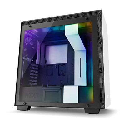 NZXT H700i – Caja PC Gaming de tamaño mediano ATX - Dispositivo inteligente con tecnología CAM - Panel de vidrio templado - Blanco/Negro - Versión 2018