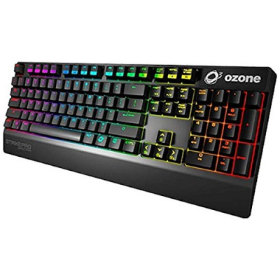 Ozone Gaming Gear Strike Pro Spectra – OZSTKPROSPECTRAUSRD- Teclado mecanico RGB, Switches Cherry MX, Layout Americano, numerico, Color Negro