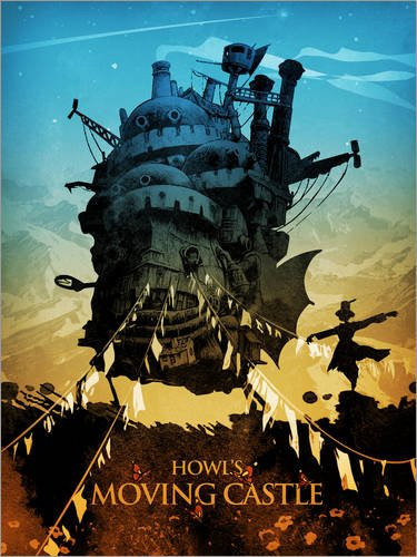 Póster 30 x 40 cm: Howl’s Moving Castle 2 de Albert Cagnef – impresión artística, Nuevo póster artístico