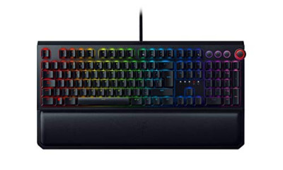 Razer Blackwidow Elite – Teclado mecánico, para juegos de tamaño completo con controles multimedia y reposamuñecas, qwerty Español