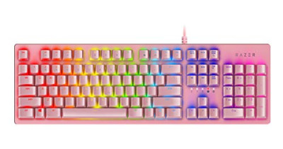 Razer Huntsman Quartz – Teclado mecánico para juegos (con switches optomecánicos, barra estabilizadora de teclas, hasta 100 millones de pulsaciones, memoria híbrida local, RGB Chroma, qwerty US)