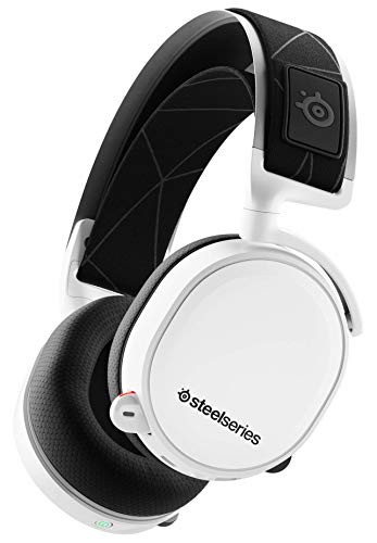 SteelSeries Arctis 7 – Auriculares de Juego, inalámbricos sin pérdidas, DTS Headphone:X v2.0 Surround para PC y PlayStation 4, Blanco