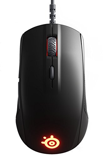 SteelSeries Rival 110 – Ratón de juego óptico, iluminación RGB, 6 botones, negro