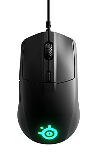 Steelseries Rival 3 – Ratón para Juegos, Sensor Óptico Truemove Core de 8.500 Cpi, 6 Botones Programables, Botones con Disparador Dividido, Cableado, Negro