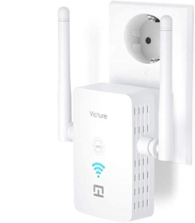 Victure – Repetidor WiFi, Amplificador WiFi Extensor, 2.4 GHz / 300Mbps, con Puerto Ethernet e Interfaz de Alimentación,Repetidor Inalámbrico con Botón WPS, Fácil de configurar