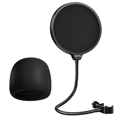 YOTTO Pantallas antiviento y filtros anti-pop – Pop Filter para micrófonos, Espuma Paraviento Micrófono Parabrisas para Blue Yeti, Yeti Pro Condenser Micrófono